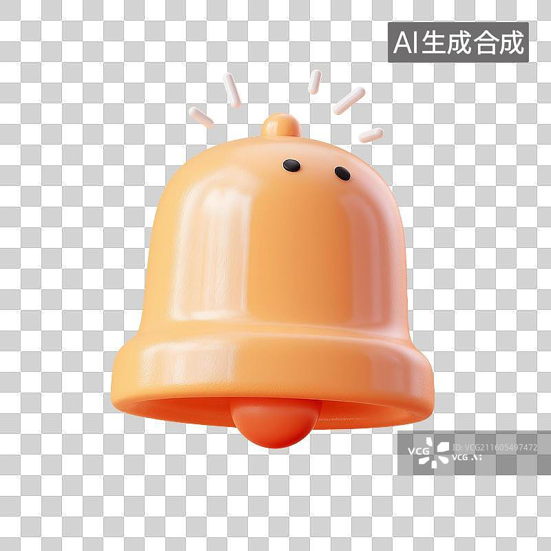 【AI数字艺术】玩具铃铛3D图标图片素材