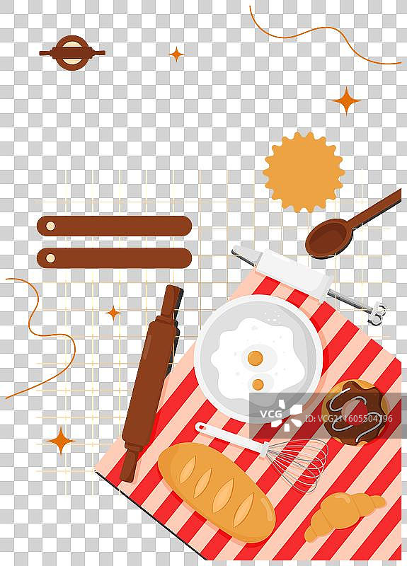 扁平化设计烘焙店年度报告图片素材