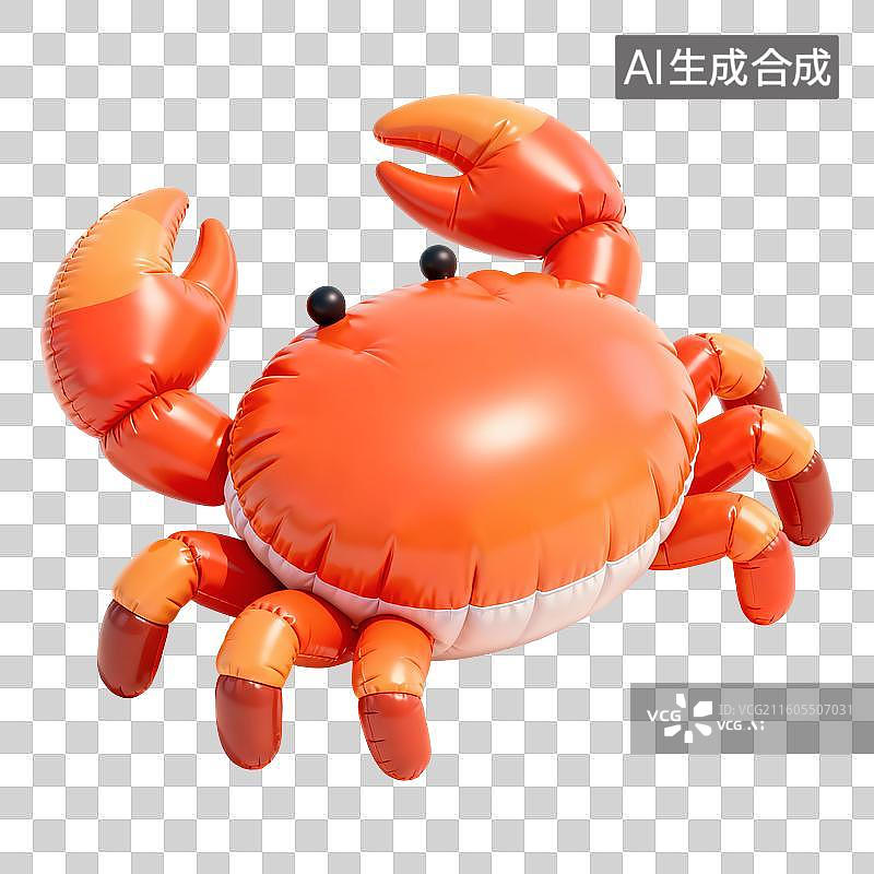 【AI数字艺术】充气大闸蟹插画图片素材