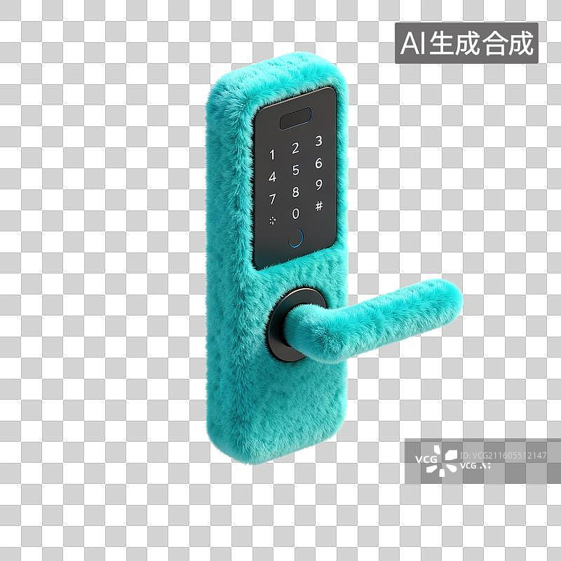 【AI数字艺术】3D智能门锁-全屋智能图片素材