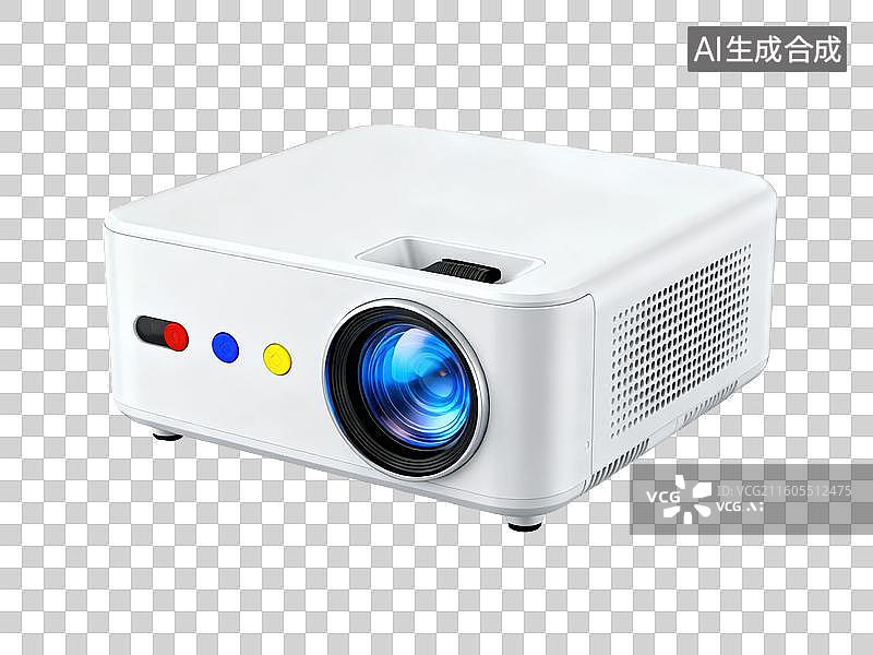 【AI数字艺术】白色便携式投影仪图片素材