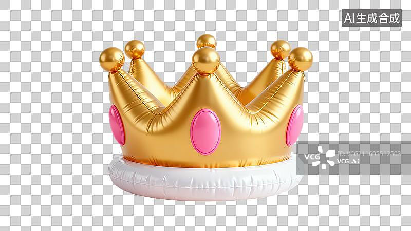 【AI数字艺术】金色皇冠气球玩具图片素材