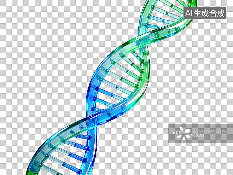 【AI数字艺术】DNA双螺旋结构示意图图片素材