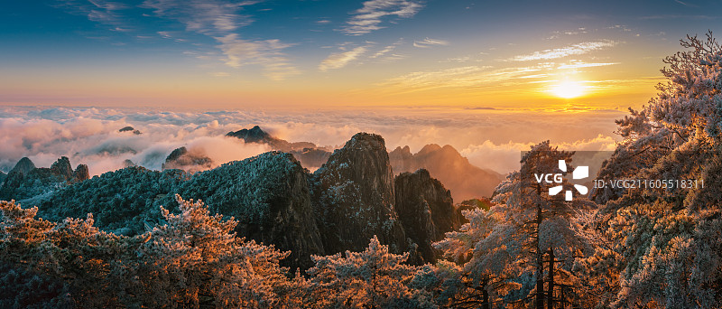 黄山冬日风光图片素材