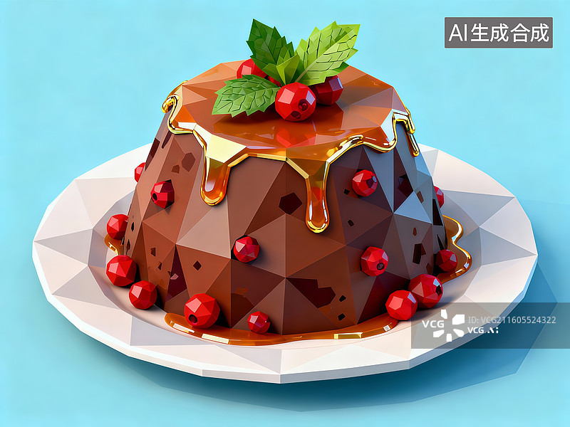 【AI数字艺术】圣诞布丁 圣诞元素 圣诞主题插画图片素材