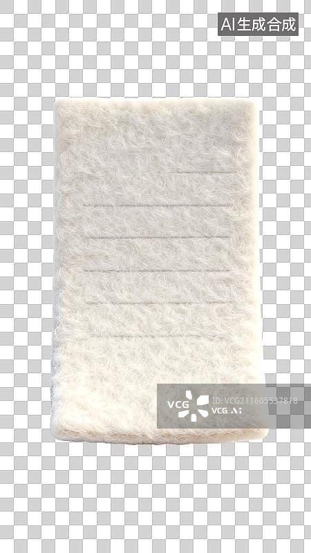 【AI数字艺术】白色毛绒布料账单特写图片素材