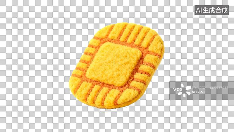 【AI数字艺术】黄色芯片造型图片素材