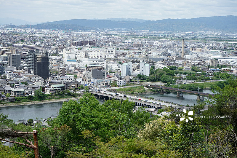 宇治城景及宇治川图片素材
