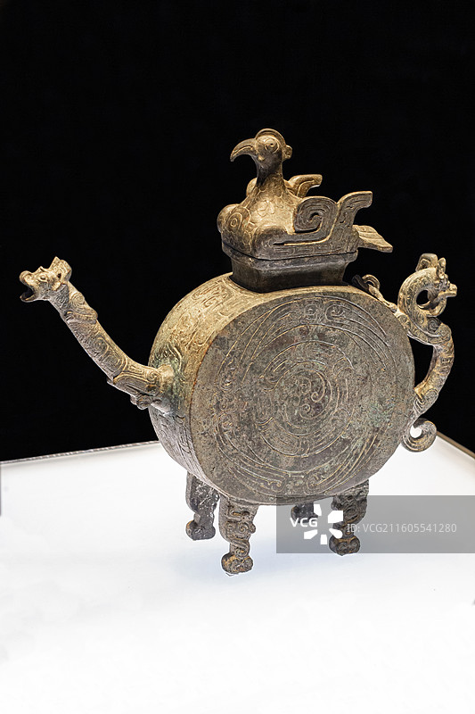 陕西历史博物馆展出的西周 它盉图片素材
