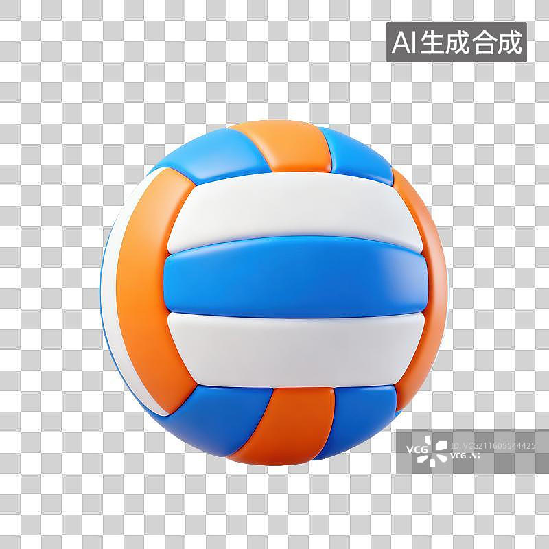 【AI数字艺术】3D体育运动项目排球元素图片素材