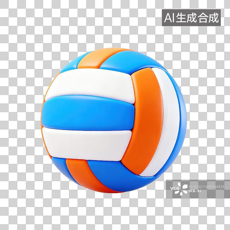 【AI数字艺术】3D体育运动项目排球元素图片素材