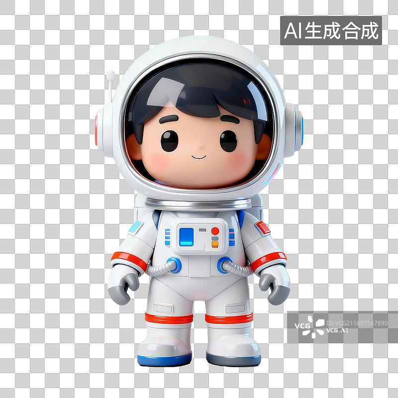 【AI数字艺术】3D拟物风格新科技科幻商务元素宇航员图片素材