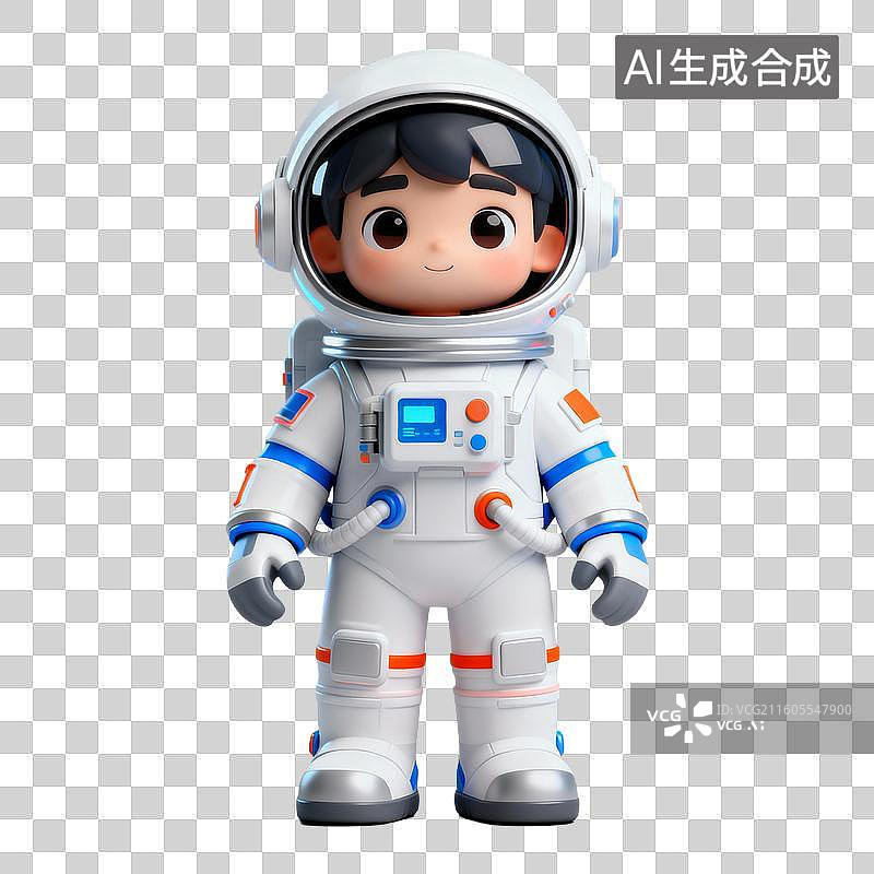 【AI数字艺术】3D拟物风格新科技科幻商务元素宇航员图片素材