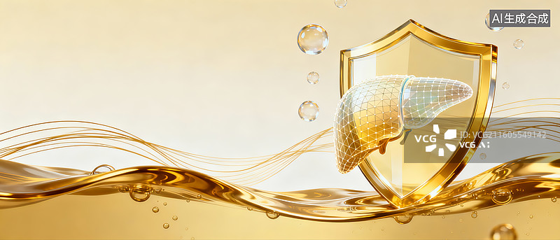 【AI数字艺术】金盾护肝健康医疗创意营销素材图片素材