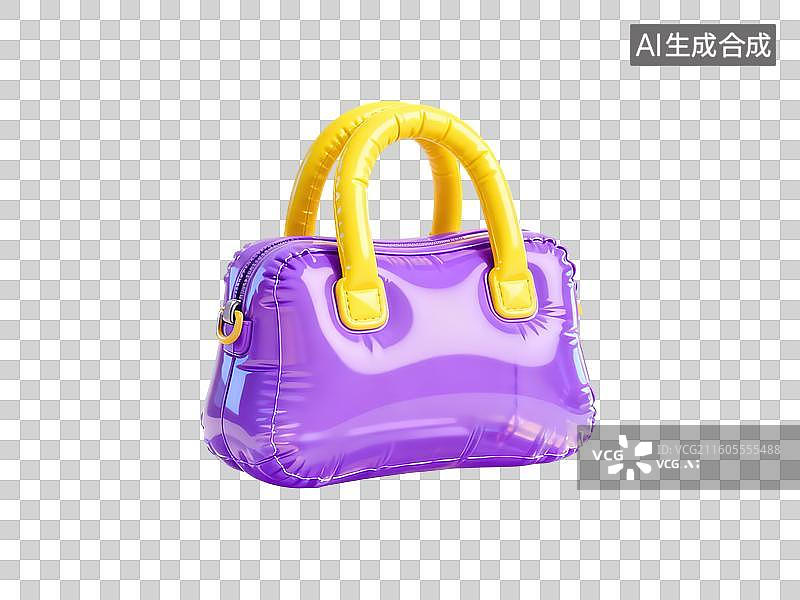 【AI数字艺术】紫色透明手提包图片素材