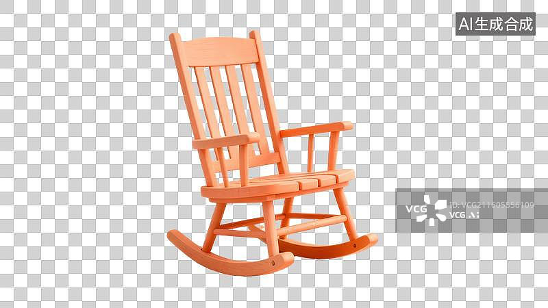 【AI数字艺术】木质摇椅图片素材