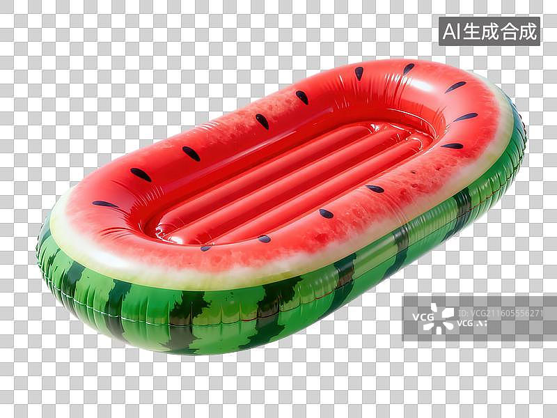 【AI数字艺术】西瓜造型充气浮床图片素材