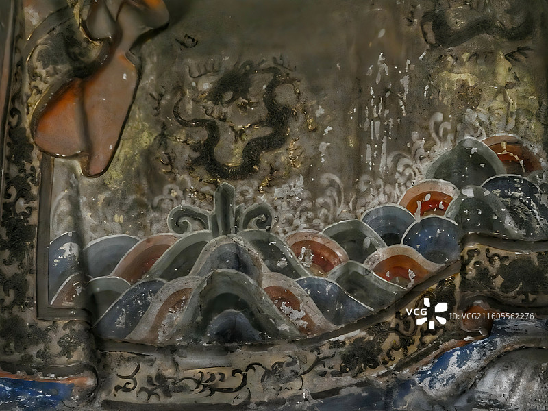 太原晋祠三圣祠坐南朝北，建于清乾隆二年，面阔三间，供奉药王、真君、黑龙王，具江南园林风格。图片素材