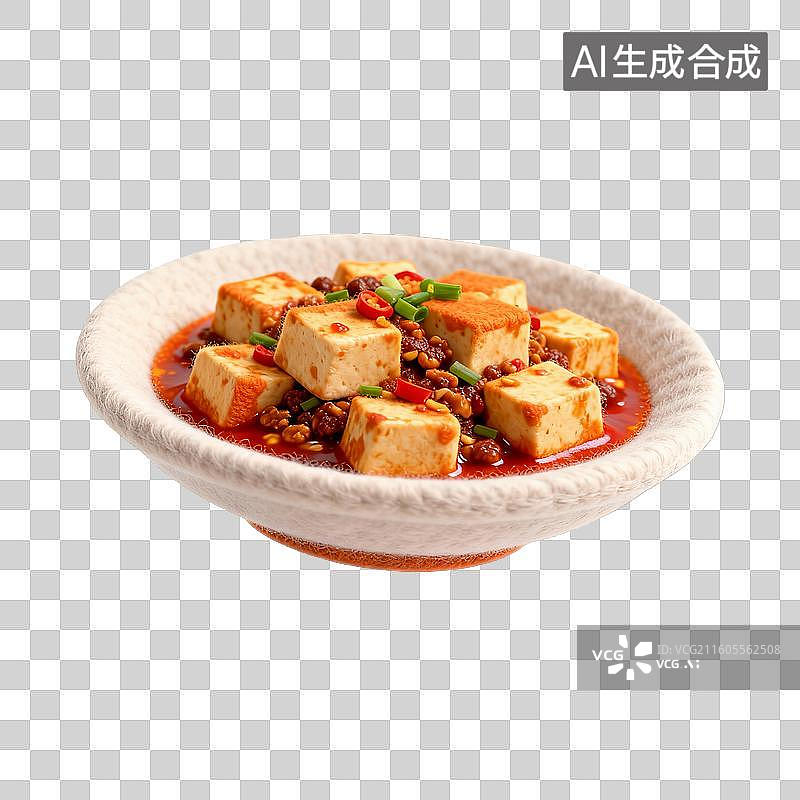 【AI数字艺术】香辣美味的麻婆豆腐图片素材