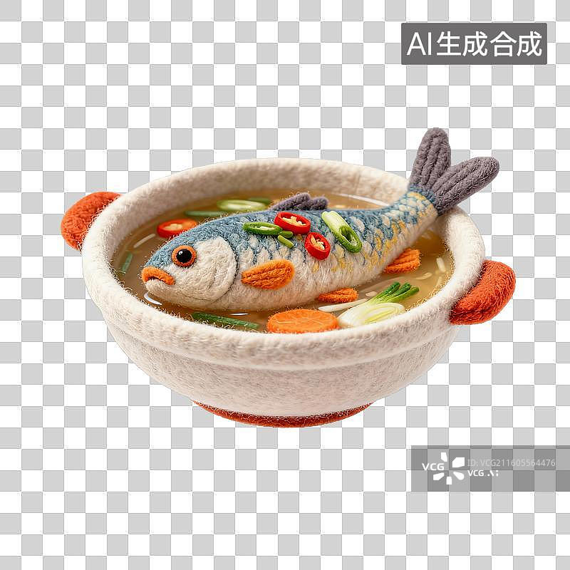 【AI数字艺术】毛毡水煮鱼图片素材