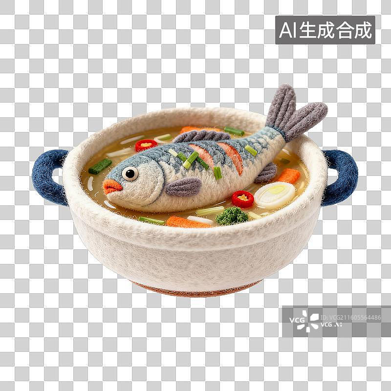 【AI数字艺术】毛毡水煮鱼图片素材