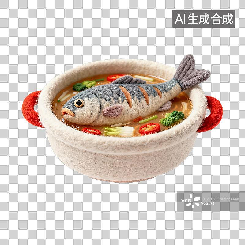 【AI数字艺术】毛毡水煮鱼图片素材