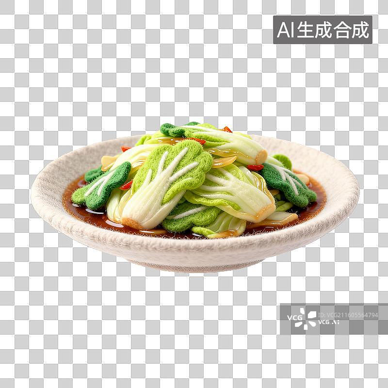【AI数字艺术】毛毡酸溜白菜图片素材