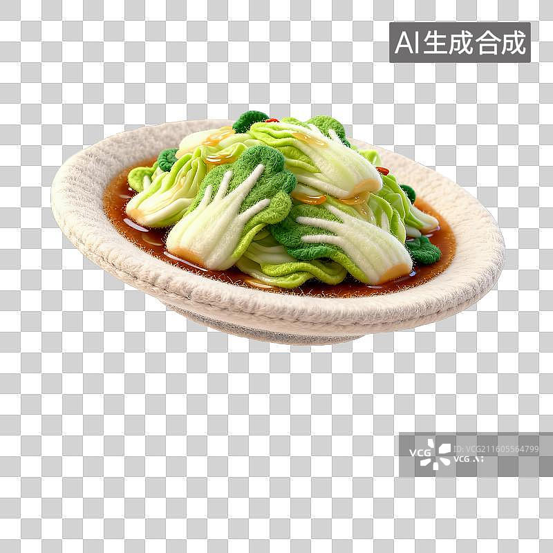 【AI数字艺术】毛毡酸溜白菜图片素材