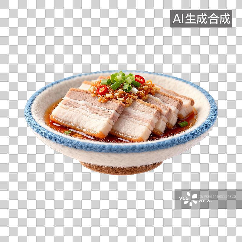 【AI数字艺术】毛毡蒜泥白肉图片素材