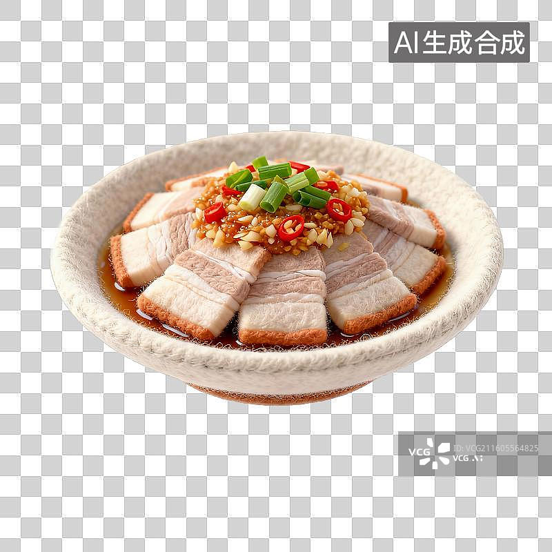 【AI数字艺术】毛毡蒜泥白肉图片素材