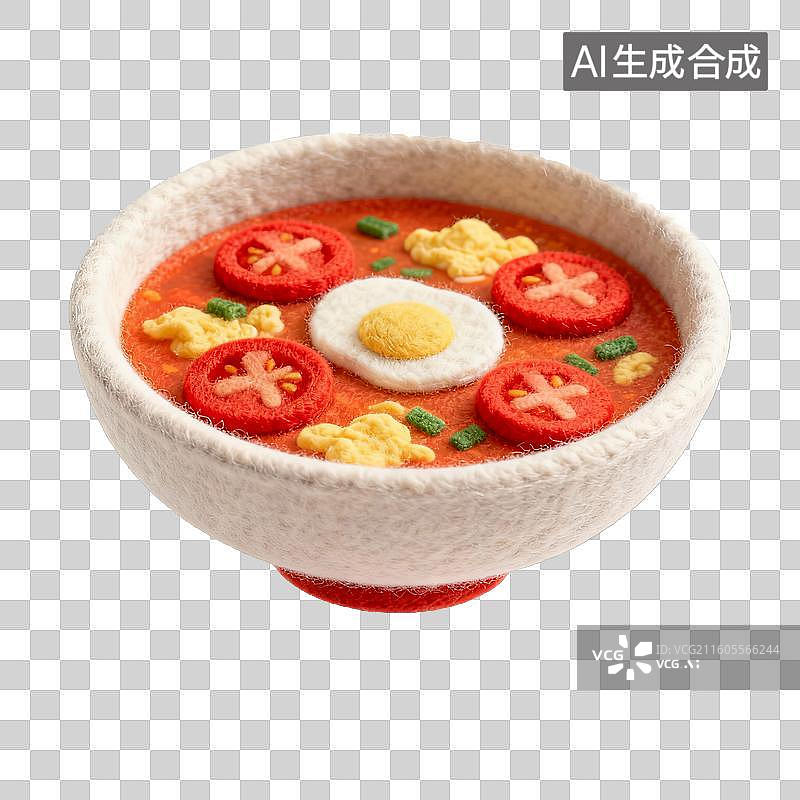【AI数字艺术】美味的西红柿鸡蛋汤图片素材