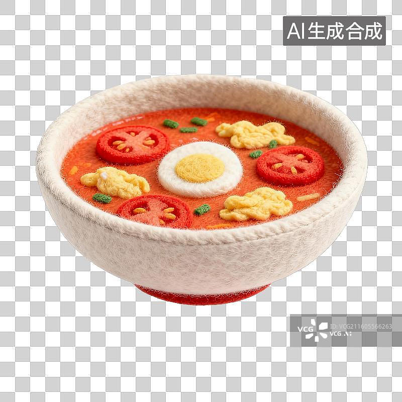 【AI数字艺术】美味的西红柿鸡蛋汤图片素材
