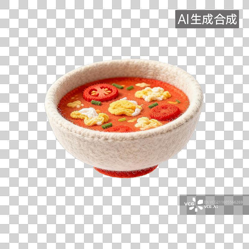 【AI数字艺术】美味的西红柿鸡蛋汤图片素材