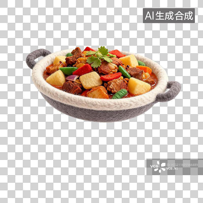 【AI数字艺术】美味的新疆大盘鸡图片素材