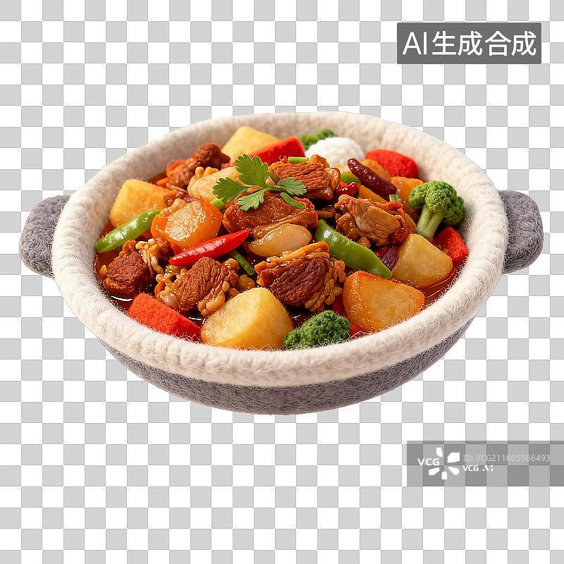 【AI数字艺术】美味的新疆大盘鸡图片素材