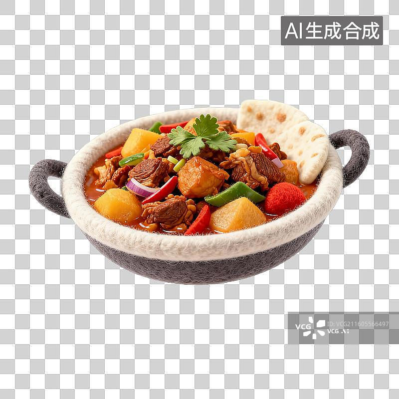 【AI数字艺术】美味的新疆大盘鸡图片素材