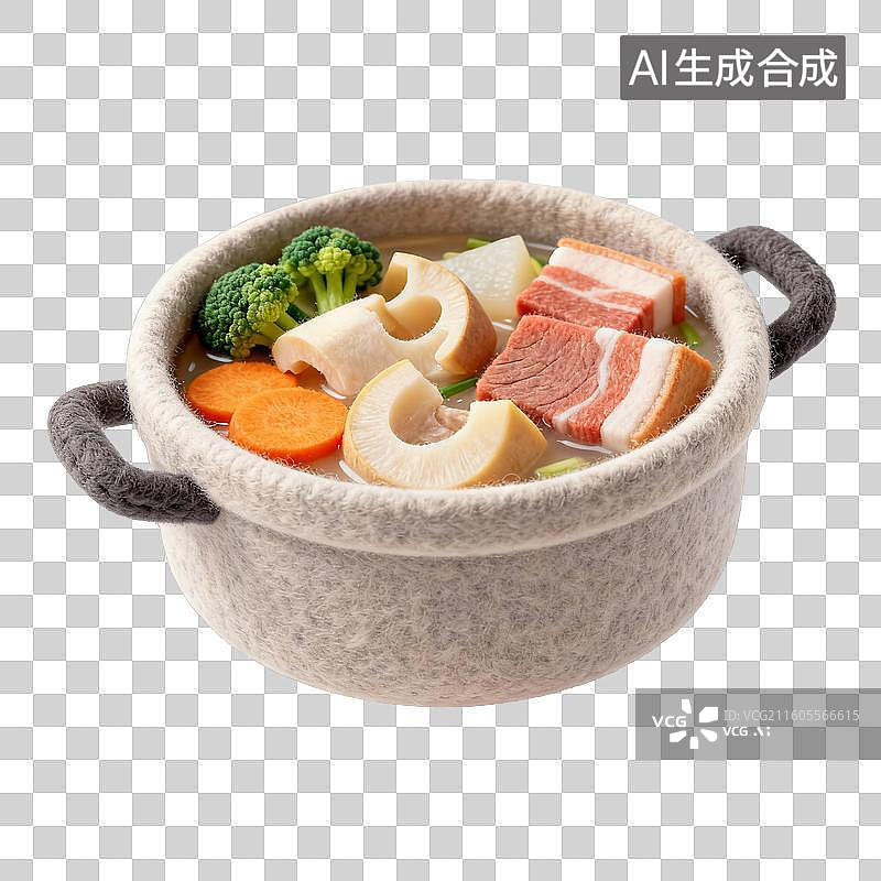 【AI数字艺术】毛毡的腌笃鲜图片素材