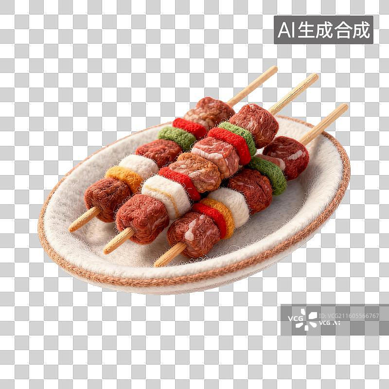 【AI数字艺术】美味的羊肉串图片素材