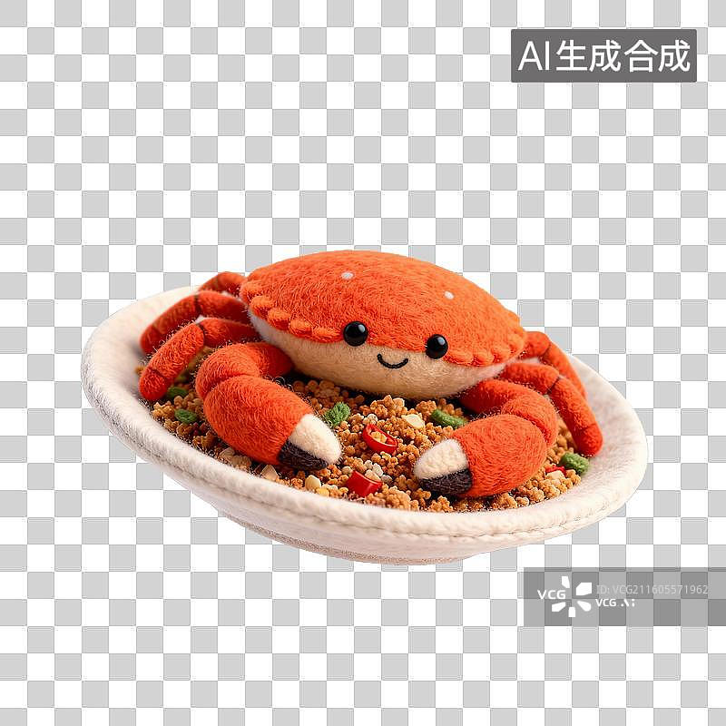 【AI数字艺术】美味的避风塘炒蟹图片素材