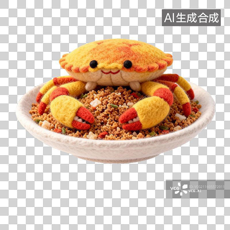 【AI数字艺术】美味的避风塘炒蟹图片素材