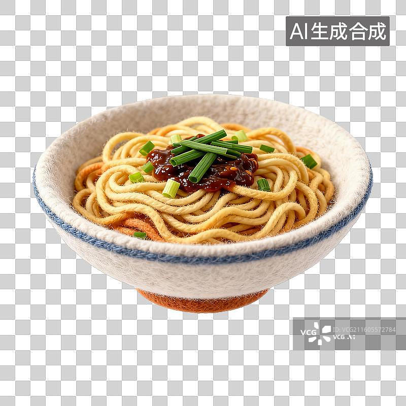 【AI数字艺术】美味的葱油拌面图片素材