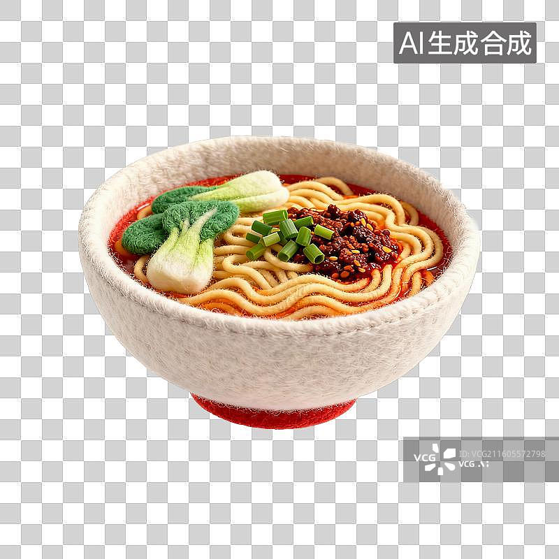 【AI数字艺术】美味的葱油拌面图片素材