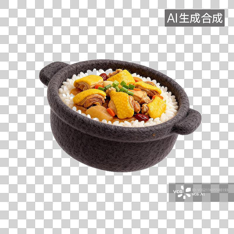【AI数字艺术】诱人的黄焖鸡米饭图片素材