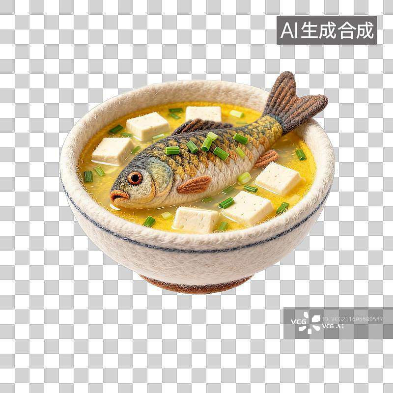 【AI数字艺术】美味的鲫鱼豆腐汤图片素材