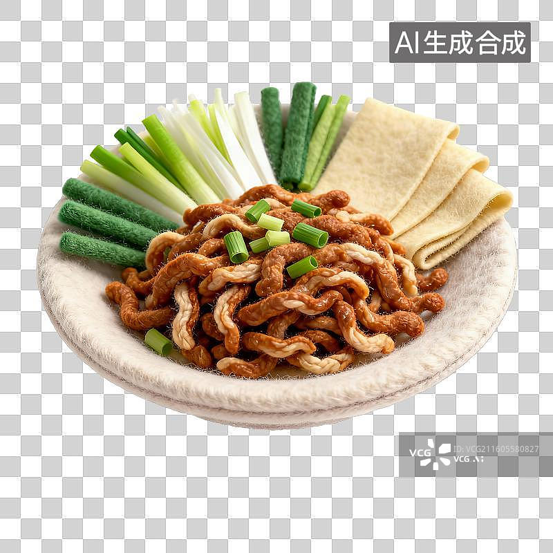 【AI数字艺术】美味的京酱肉丝图片素材
