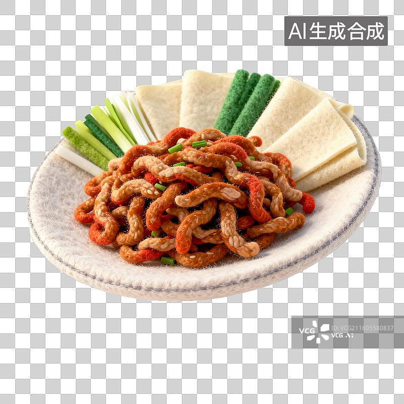 【AI数字艺术】美味的京酱肉丝图片素材