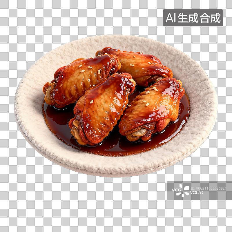 【AI数字艺术】美味的可乐鸡翅图片素材