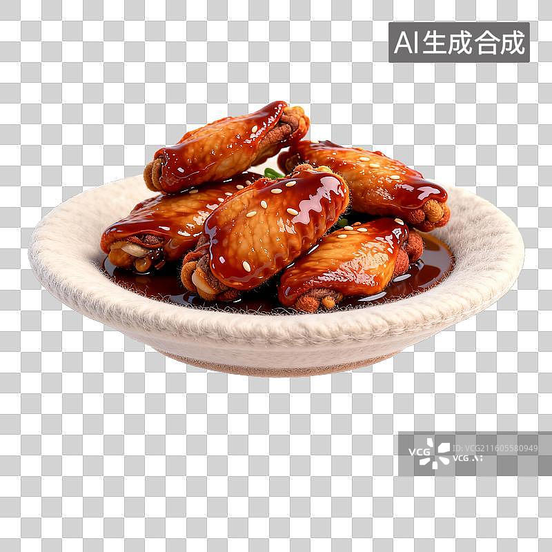【AI数字艺术】美味的可乐鸡翅图片素材