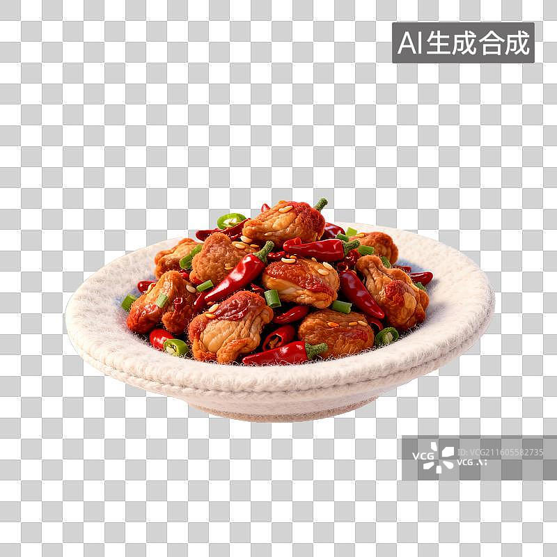 【AI数字艺术】香辣的辣子鸡图片素材