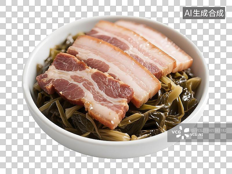 【AI数字艺术】AIGC：美食菜肴家常菜梅菜扣肉，设计元素，免抠图形图片素材